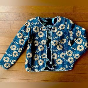 NEVER WORN Quilted 60s style reversible jacket